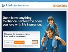 Tablet Screenshot of lifeinsurancerates.com